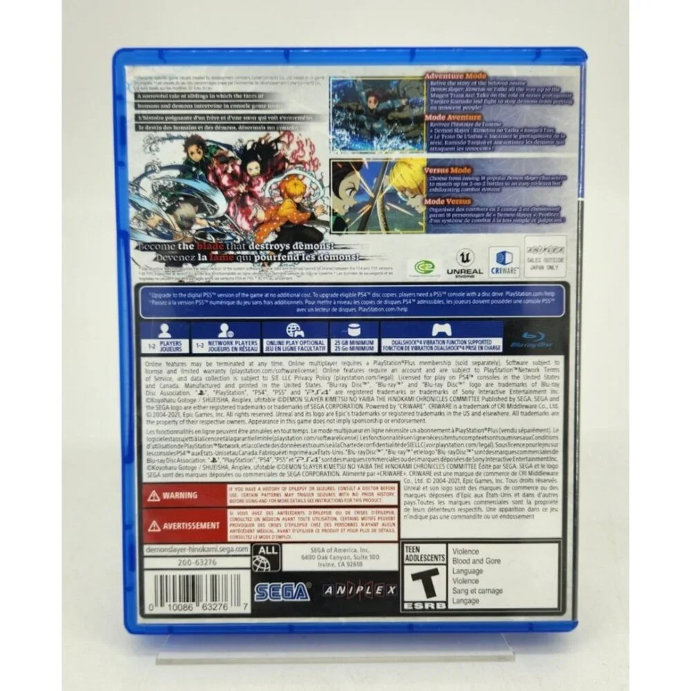 Demon Slayer Kimetsu‎ no Yaiba The Hinokami Chronicles (Sony PlayStation 4) 2021